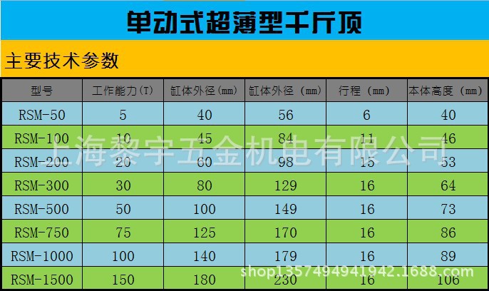 超薄型液壓千斤頂